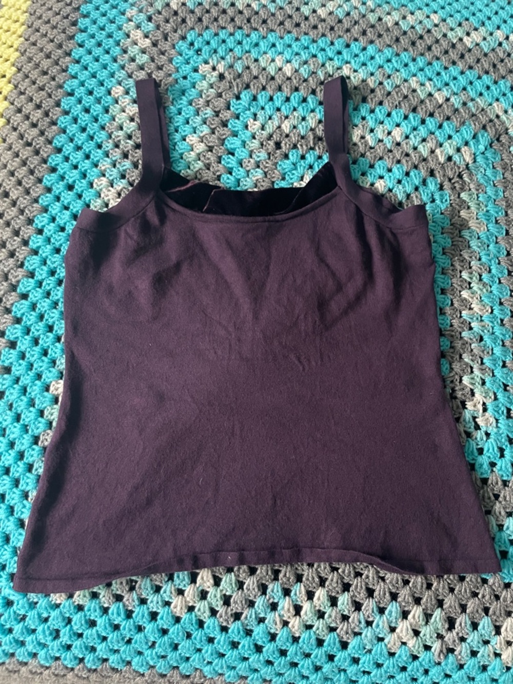 ❤️ 5/$15 Peck & Peck Deep Plum Sweater-knit Camisole